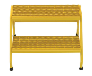ALUM STEP STAND- 2 STEP WIDE WELDED YELL - Model SSA-2W-Y